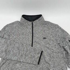 LEG3ND GOLF Mens XL Gray Space Dye Quarter Zip Pullover Modern Fit Performance